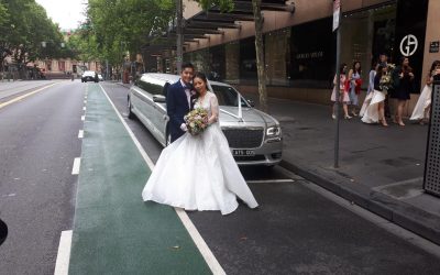 Silver Wedding Limo Hire Melbourne – Summer Wedding in the City