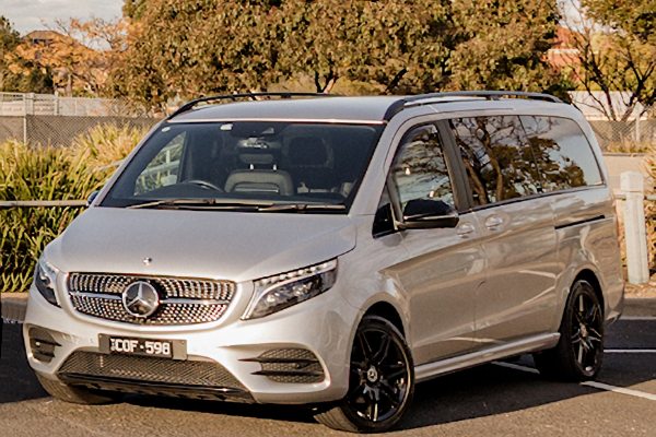 Mercedes V300d AMG Avantgarde 5 Silver Wedding Van Hire Melbourne